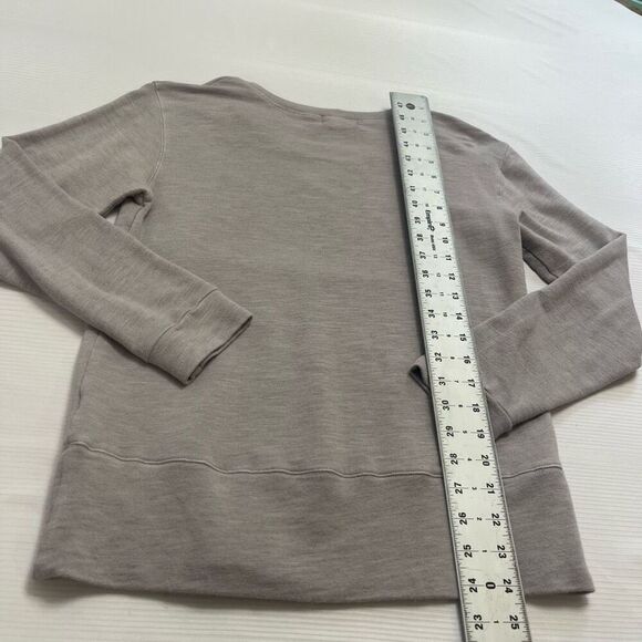 Monrow Grey Crewneck Pullover Long Sleeve Shirt Size Small - Picture 8 of 8